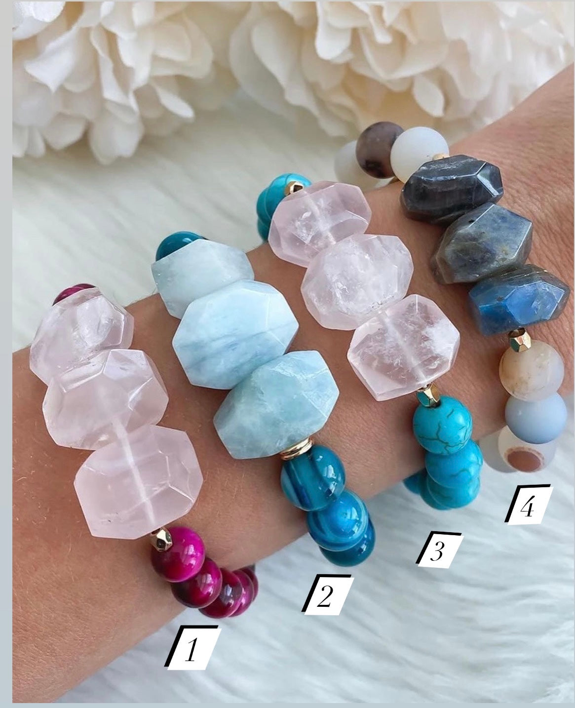 Bracelet en pierre de déclaration