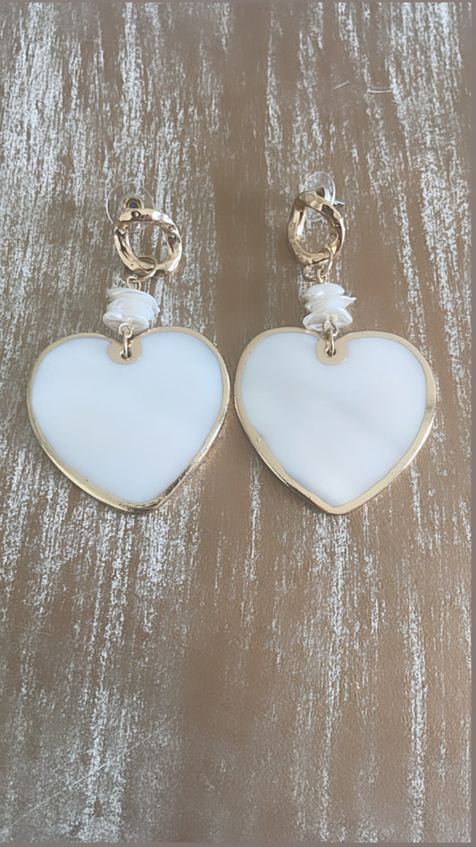 Sea Shell Heart Earrings