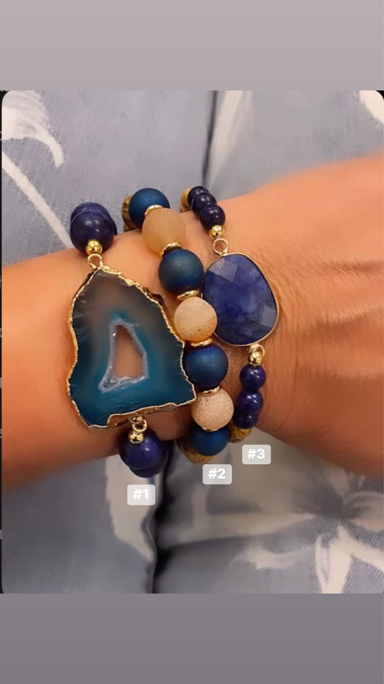 Sapphire Blue Bangle Bracelets