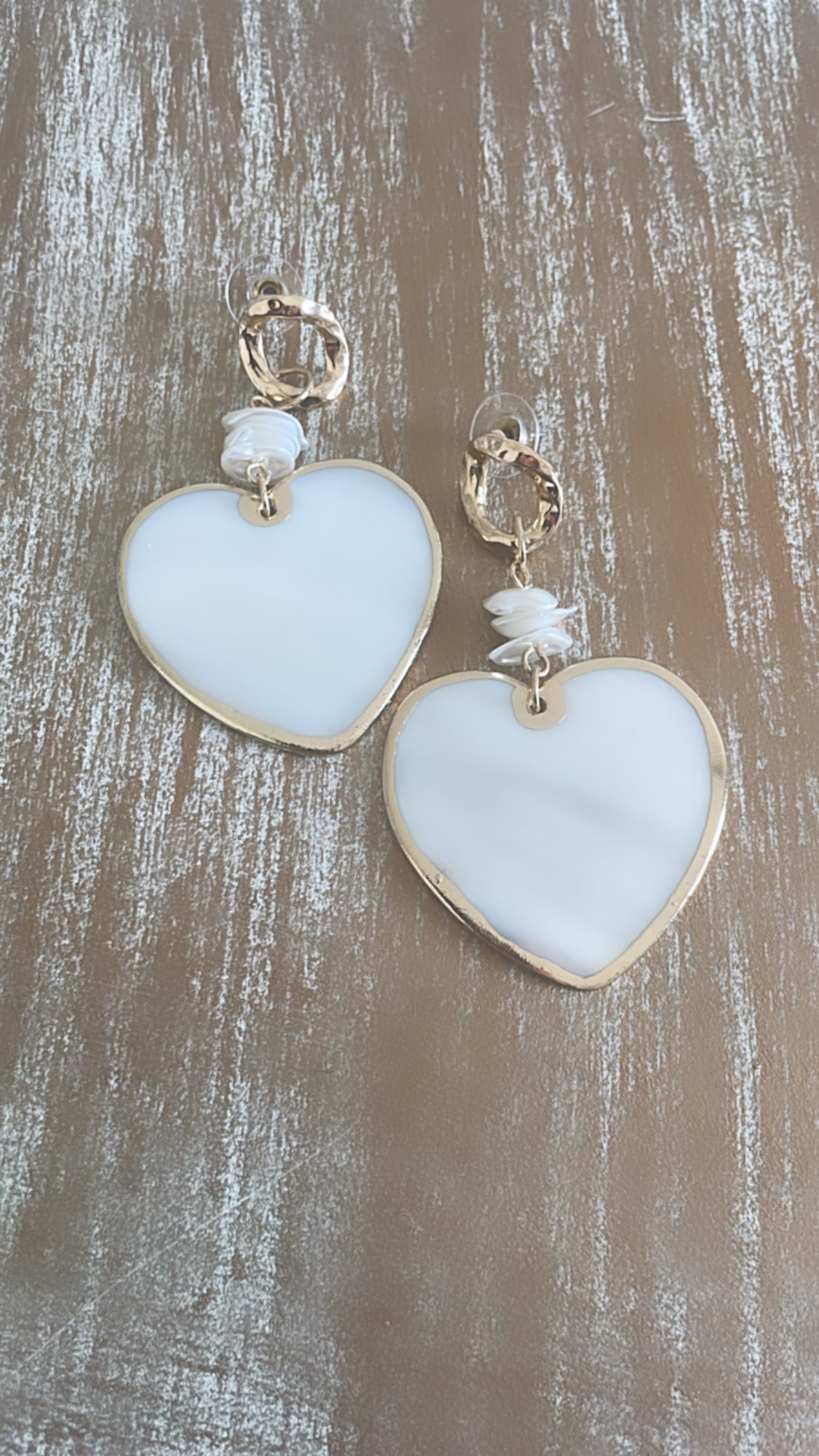 Sea Shell Heart Earrings