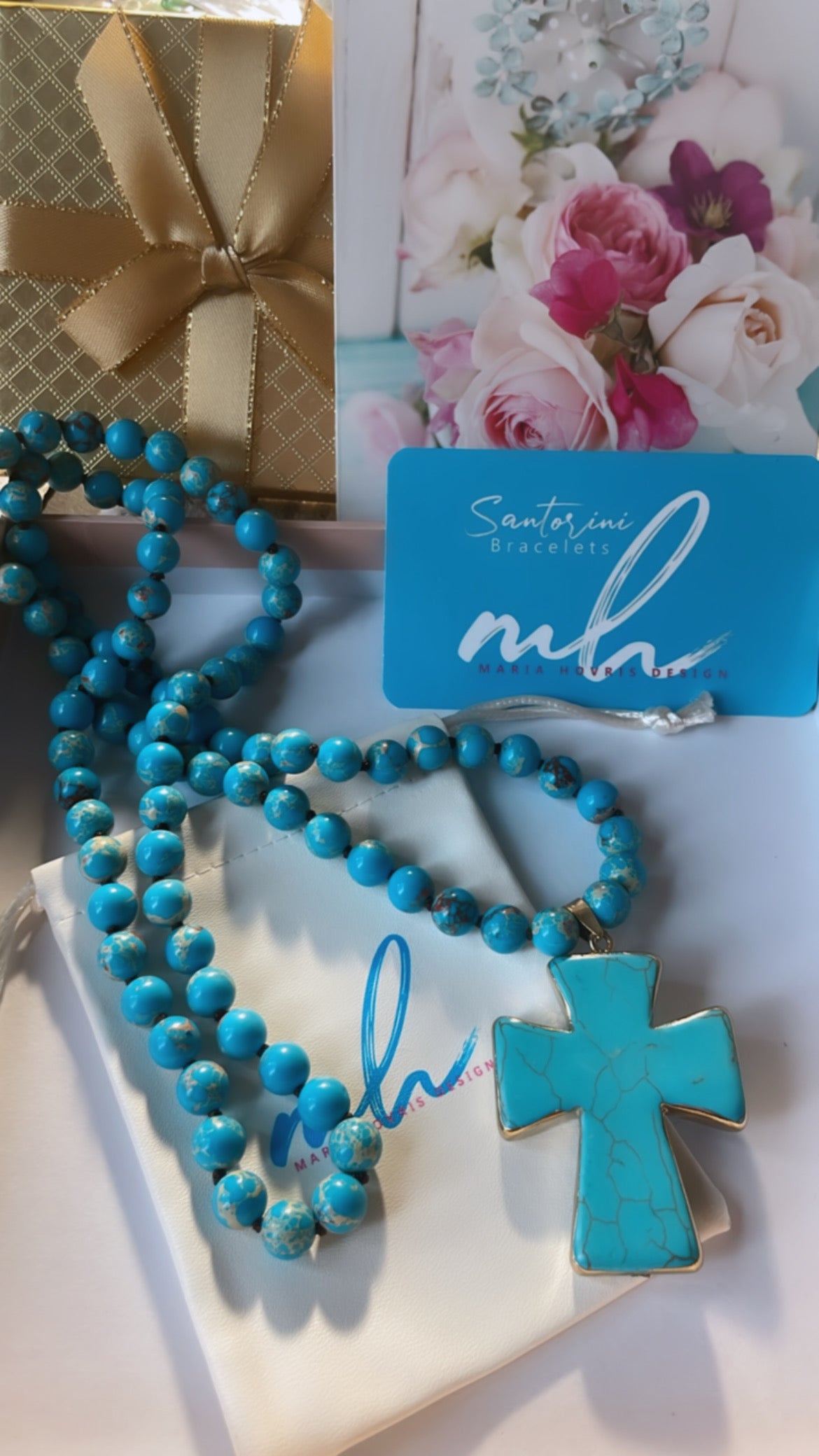 Turquoise Cross Necklace