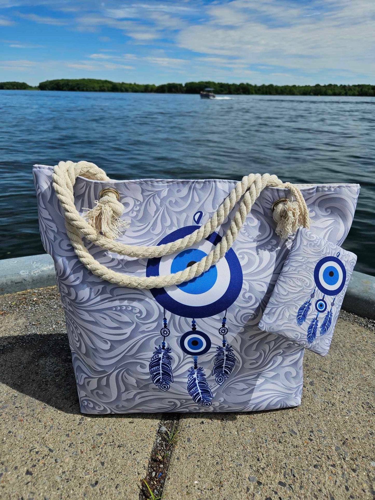 Evil Eye Beach Bags