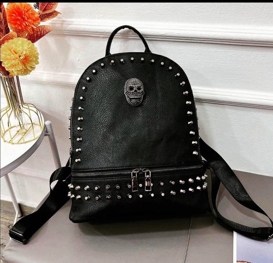 Leather Skull Bag