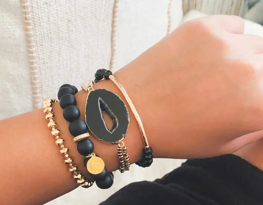 Midnight Moon Bracelet Stack